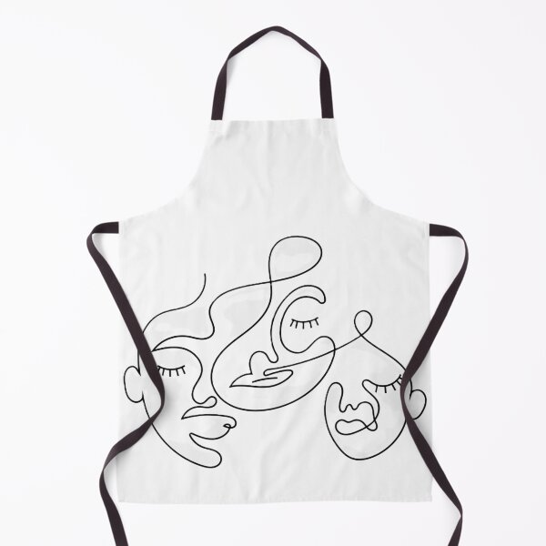Item preview, Three Faces Continuous Line Art – Minimalist Abstract Face Drawing designed and sold by BuckaBaby.