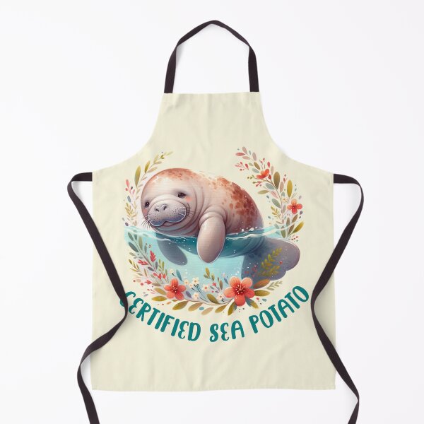 Item preview, Certified Sea Potato Cute Manatee Watercolor Ocean Animal Pun Design designed and sold by Sachie's Studio.