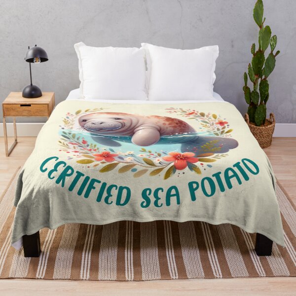 Item preview, Certified Sea Potato Cute Manatee Watercolor Ocean Animal Pun Design designed and sold by Sachie's Studio.