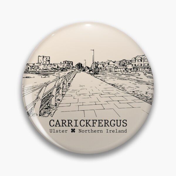 Item preview, Carrickfergus NI - Vintage Ink Cityscape designed and sold by Lakeric.
