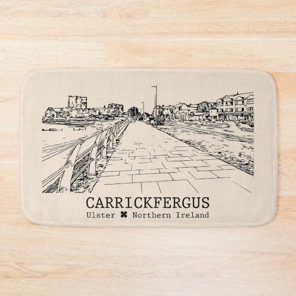 Item preview, Carrickfergus NI - Vintage Ink Cityscape designed and sold by Lakeric.