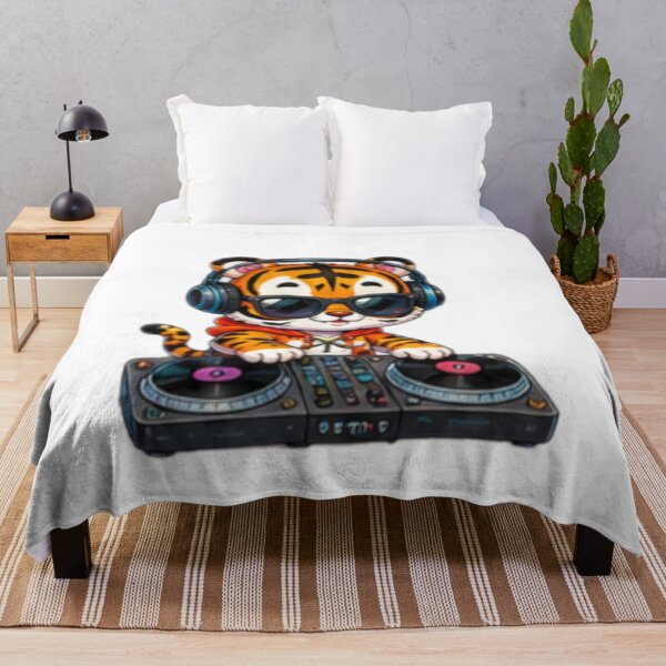 Item preview, Kawaii Tiger DJ Cartoon designed and sold by DailyDoodlesBySumbul.