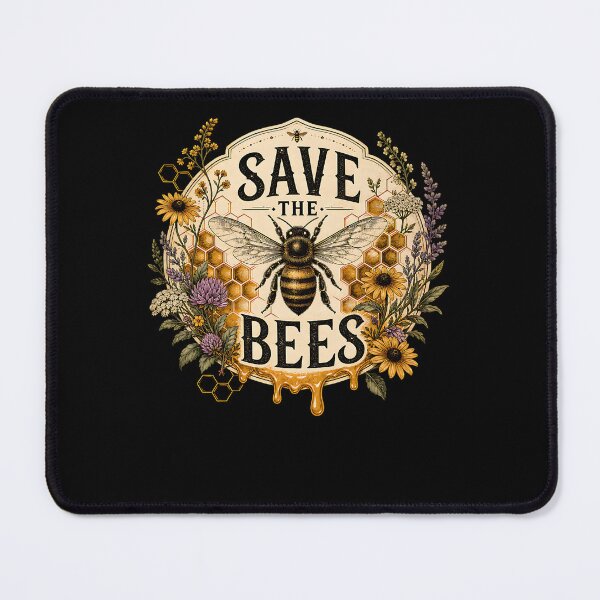 Item preview, Vintage Honeybee Save The Bees Honeycomb designed and sold by FreshPixelArt.