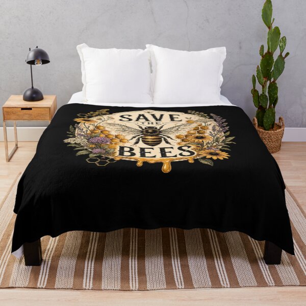 Item preview, Vintage Honeybee Save The Bees Honeycomb designed and sold by FreshPixelArt.