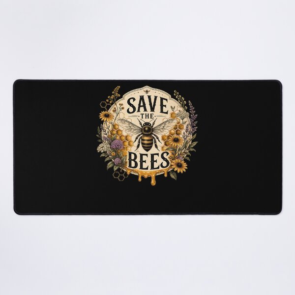 Item preview, Vintage Honeybee Save The Bees Honeycomb designed and sold by FreshPixelArt.