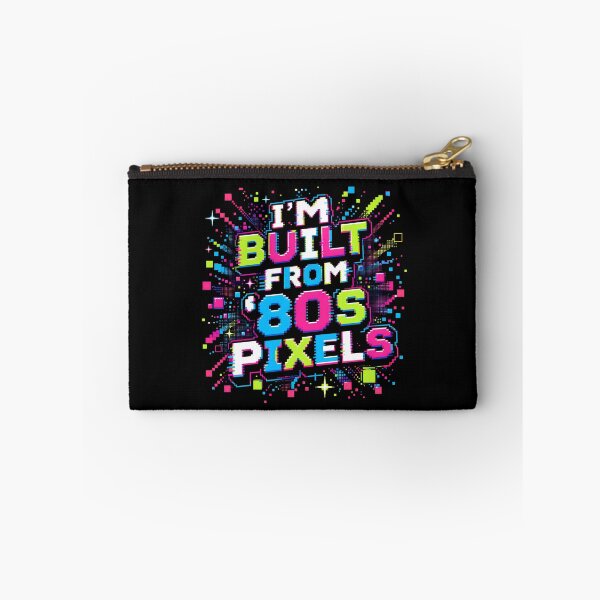 Item preview, I'm Built From 80s Pixels Neon Nerd Humor designed and sold by PixelBlob.