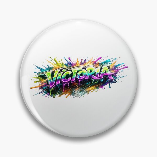 Item preview, Victoria Personalized Graffiti Name – Colorful Urban Street Art Design designed and sold by AlexLineArt.