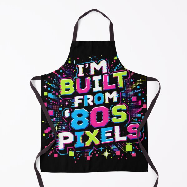 Item preview, I'm Built From 80s Pixels Neon Nerd Humor designed and sold by PixelBlob.