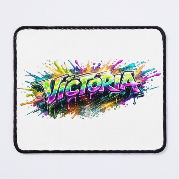 Item preview, Victoria Personalized Graffiti Name – Colorful Urban Street Art Design designed and sold by AlexLineArt.