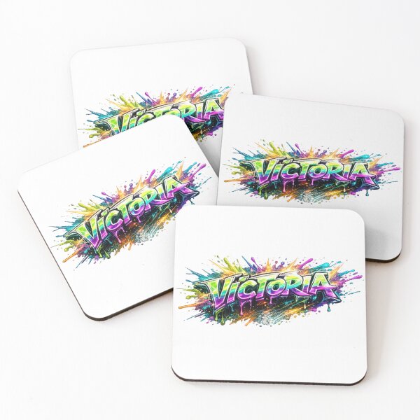 Item preview, Victoria Personalized Graffiti Name – Colorful Urban Street Art Design designed and sold by AlexLineArt.