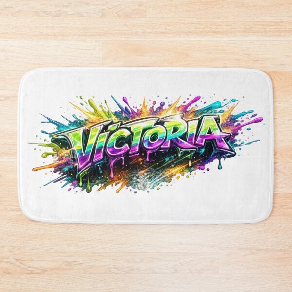 Item preview, Victoria Personalized Graffiti Name – Colorful Urban Street Art Design designed and sold by AlexLineArt.