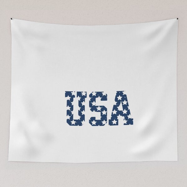 Item preview, Classic Navy Blue USA Varsity Font Stars Design designed and sold by Paper Drip.