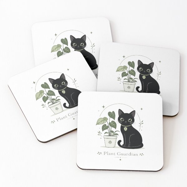 Item preview, Plant Guardian Black Cat Mom Minimalist Kawaii T-Shirt designed and sold by Ashley critters.