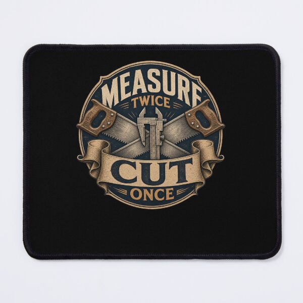 Item preview, Woodworking Measure Twice Cut Once Carpenter designed and sold by FreshPixelArt.