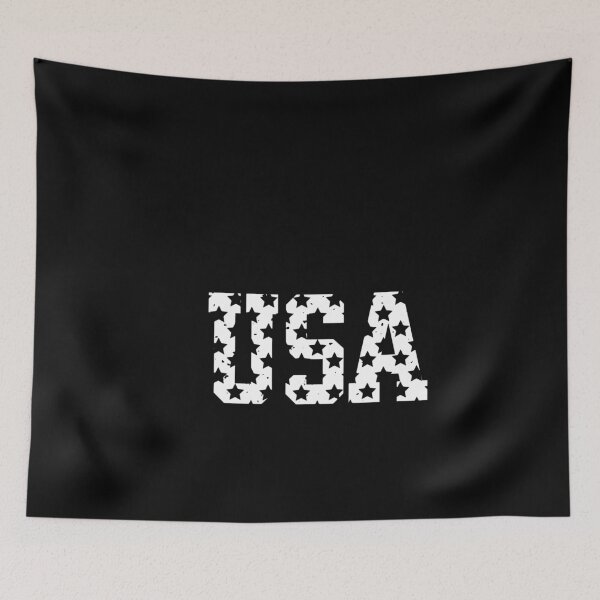 Item preview, Distressed Patriotic USA Stars Block Lettering Art designed and sold by Paper Drip.