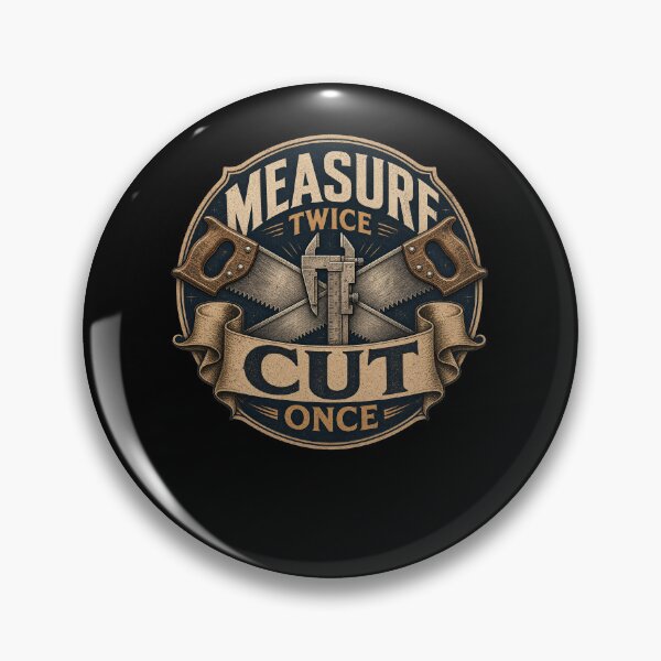Item preview, Woodworking Measure Twice Cut Once Carpenter designed and sold by FreshPixelArt.