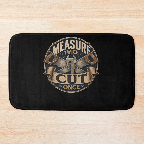 Item preview, Woodworking Measure Twice Cut Once Carpenter designed and sold by FreshPixelArt.