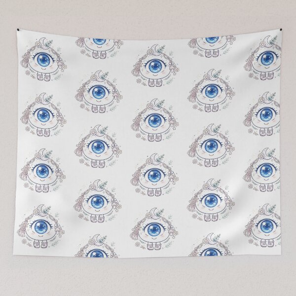 Aperçu de l'œuvre EVIL EYE BLEU CLAIR élargit votre vision du monde et encourage l'acceptation de soi. créée et vendue par syamkumar s.