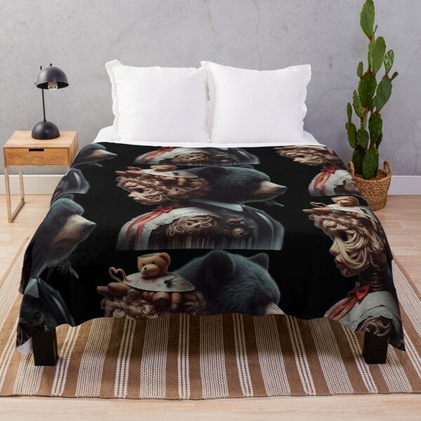Item preview, Surreal Noodle Portrait with Black Bear and Teddy Bear designed and sold by LujziWorld.