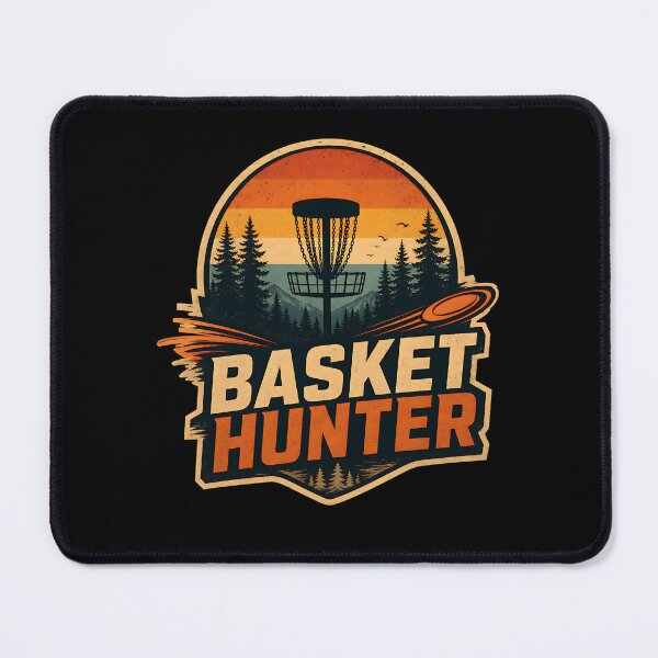 Item preview, Vintage Disc Golf Basket Hunter Sunset designed and sold by FreshPixelArt.