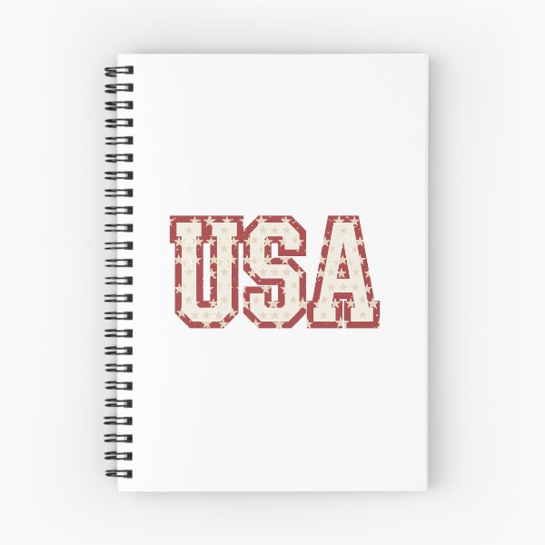 Item preview, Vintage USA Red White Stars Athletic Block Typography designed and sold by Paper Drip.