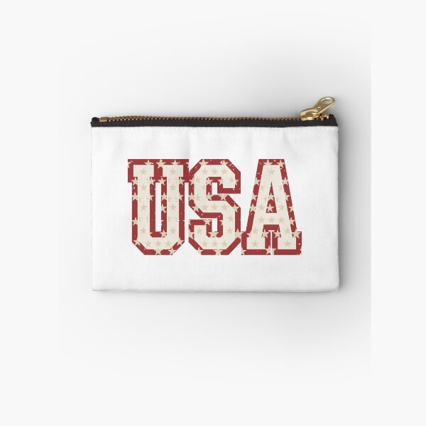 Item preview, Vintage USA Red White Stars Athletic Block Typography designed and sold by Paper Drip.