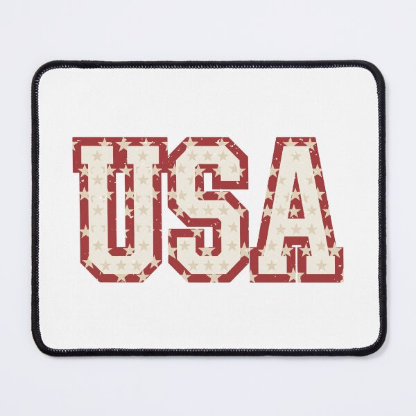 Item preview, Vintage USA Red White Stars Athletic Block Typography designed and sold by Paper Drip.