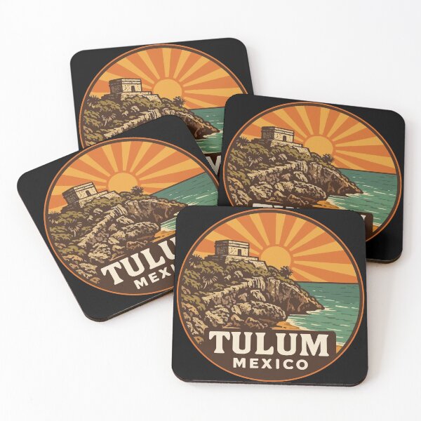 Item preview, Tulum Mexico Mayan Ruins Retro Vintage Travel designed and sold by TomFrontierArt.
