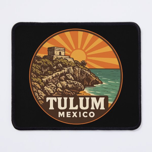 Item preview, Tulum Mexico Mayan Ruins Retro Vintage Travel designed and sold by TomFrontierArt.