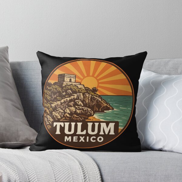 Item preview, Tulum Mexico Mayan Ruins Retro Vintage Travel designed and sold by TomFrontierArt.