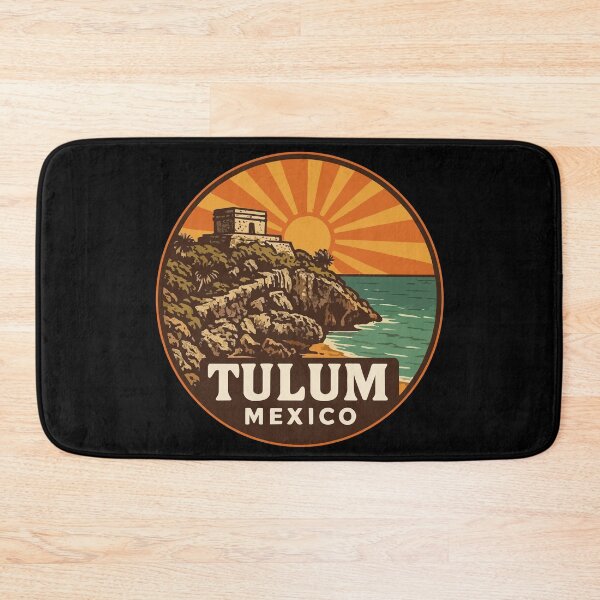 Item preview, Tulum Mexico Mayan Ruins Retro Vintage Travel designed and sold by TomFrontierArt.