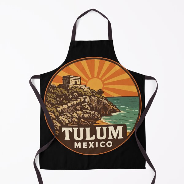 Item preview, Tulum Mexico Mayan Ruins Retro Vintage Travel designed and sold by TomFrontierArt.