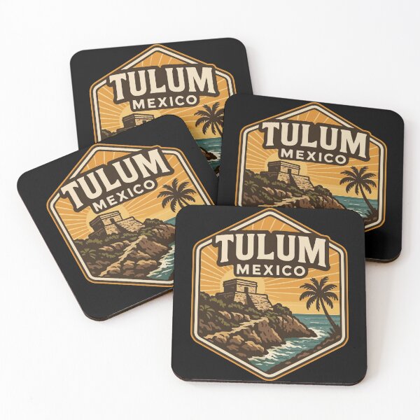 Item preview, Tulum Mexico Mayan Ruins Vintage Travel designed and sold by TomFrontierArt.