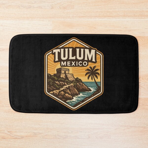 Item preview, Tulum Mexico Mayan Ruins Vintage Travel designed and sold by TomFrontierArt.