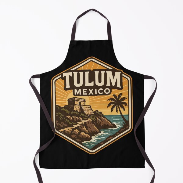 Item preview, Tulum Mexico Mayan Ruins Vintage Travel designed and sold by TomFrontierArt.