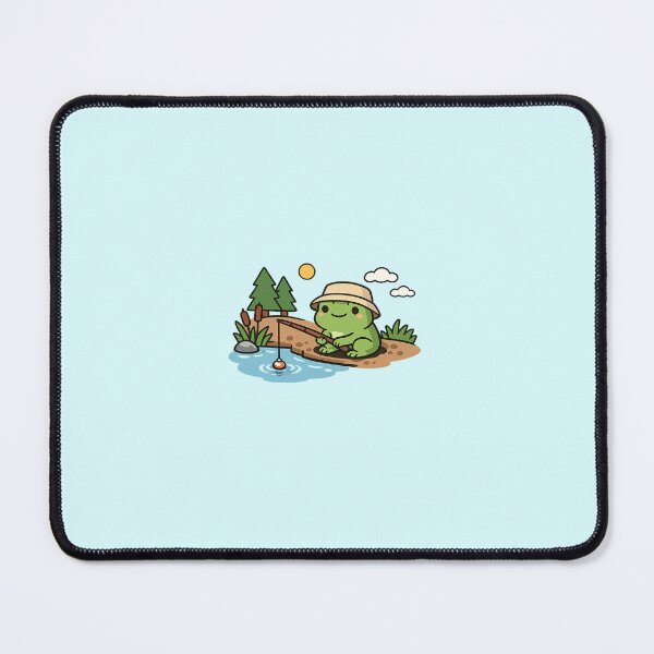 Item preview, A cute frog fishing near the lake designed and sold by lafataviola.