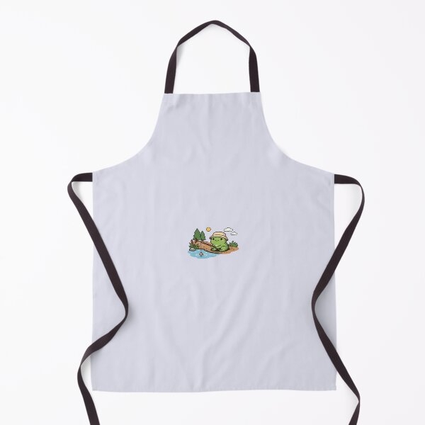 Item preview, A cute frog fishing near the lake designed and sold by lafataviola.
