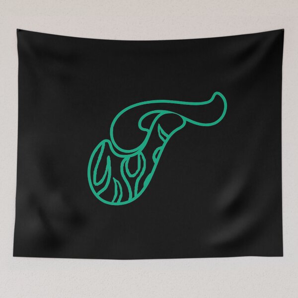 Item preview, Groovy Retro Teal Fiery Letter T Monogram designed and sold by CamilasPrints.