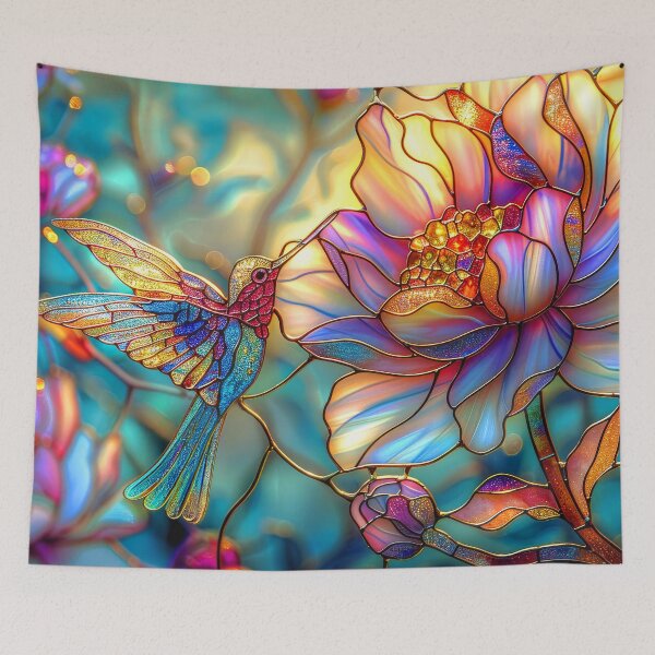 Item preview, Hummingbird Among Blooming Flowers designed and sold by MargaretWiktor.