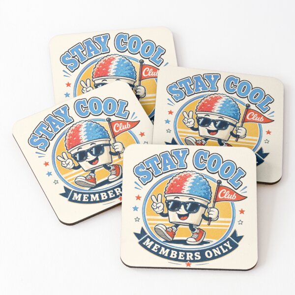 Item preview, Stay Cool Club Retro Snow Cone Mascot Vintage Summer Sticker T-Shirt designed and sold by TulipsArtDesigns .