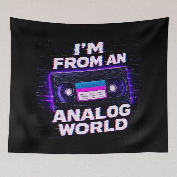 Item preview, I'm From An Analog World Pixels Nerd Humor designed and sold by PixelBlob.