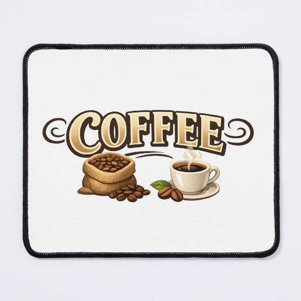 Item preview, Burlap coffee with cup designed and sold by Black-White-art.