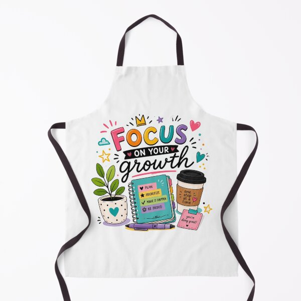 Item preview, Focus on Your Growth Sticker | Motivational Planner | ADHD Productivity & Self Improvement Design designed and sold by Pixanova.