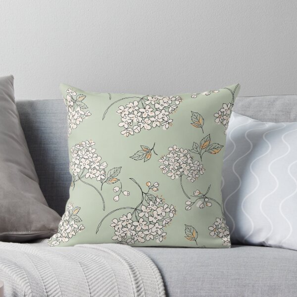 Item preview, Sage Green Hydrangea Pattern | Vintage Botanical Floral designed and sold by NuvoraNest.