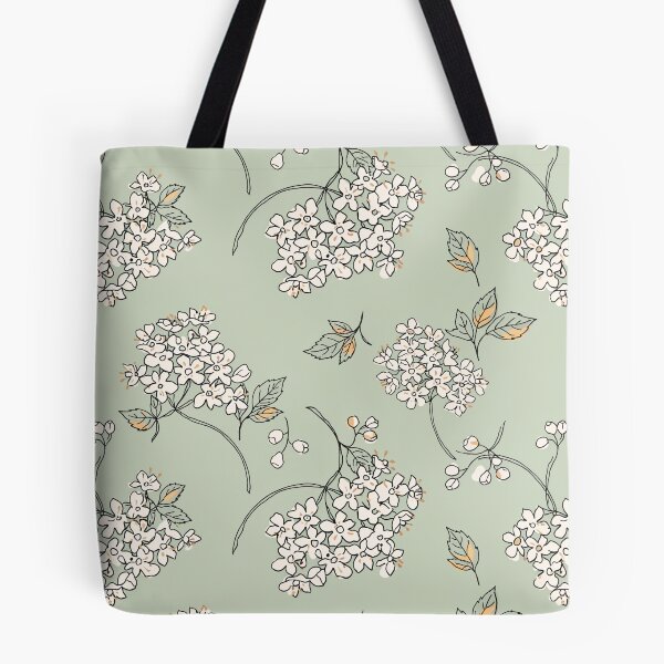 Item preview, Sage Green Hydrangea Pattern | Vintage Botanical Floral designed and sold by NuvoraNest.