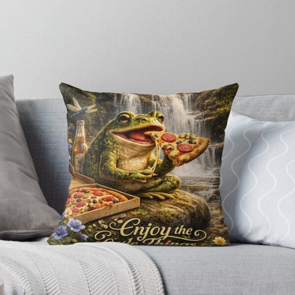 Item preview, Happy frog pizza picnic designed and sold by urbanshop7.