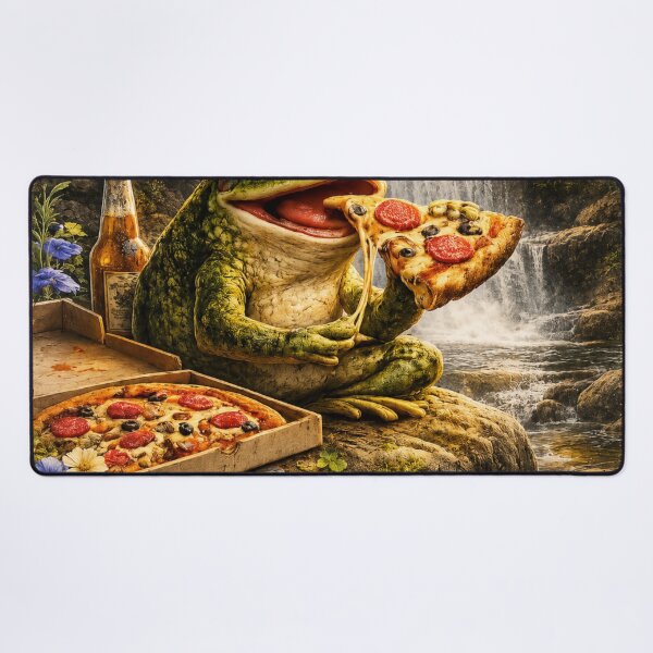 Item preview, Happy frog pizza picnic designed and sold by urbanshop7.