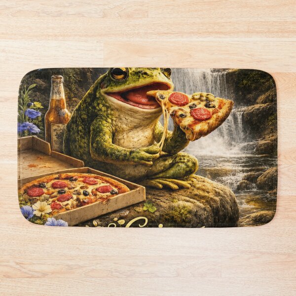 Item preview, Happy frog pizza picnic designed and sold by urbanshop7.