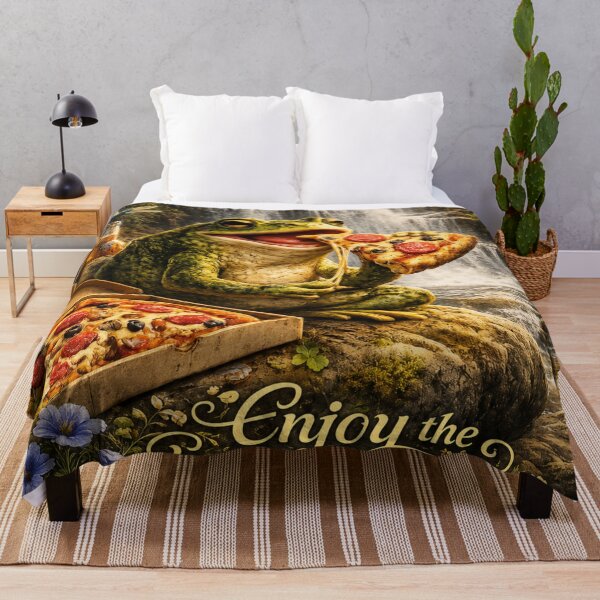 Item preview, Happy frog pizza picnic designed and sold by urbanshop7.
