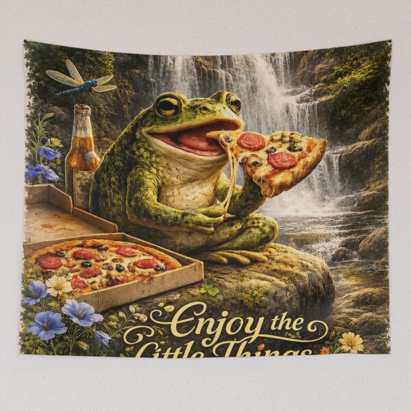 Item preview, Happy frog pizza picnic designed and sold by urbanshop7.